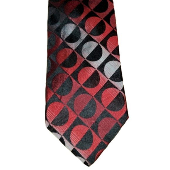 ARROW Red, black, grey patterned necktie NEW - Picture 1 of 7